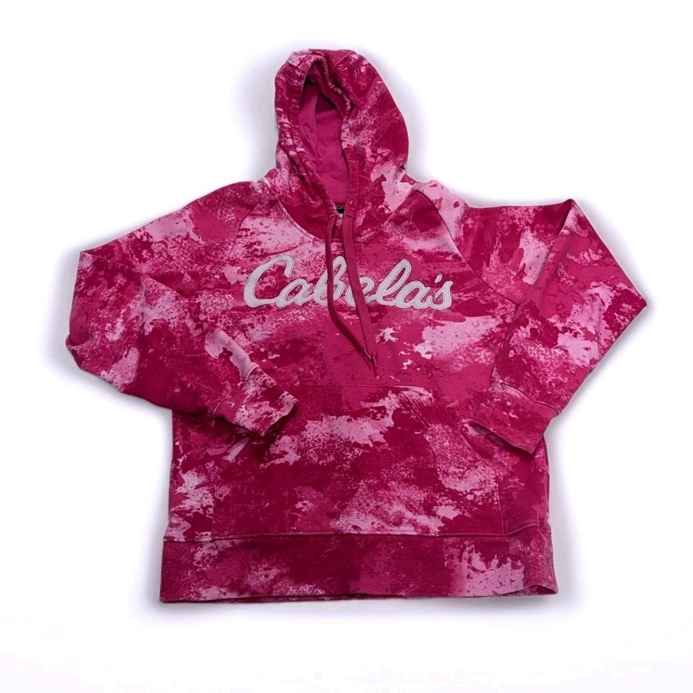 Coastal Gorpcore‎ Tie Dye Hoodie Pink Cabela's Outdoors Camping Women's Large